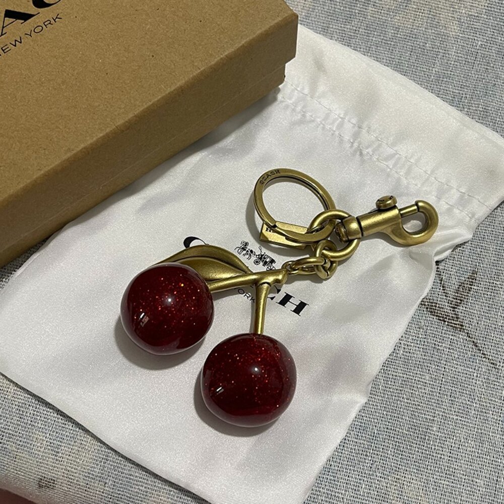 Coach Cherry Bag Charm Keychain